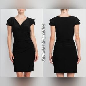 Catherine Malandrino Solid Jesrsey Dress Size 10 NWOT Color Black